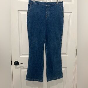 Soft Surroundings Women’s Large Pull On‎ Denim Jeans Pants Stretch Med Wash